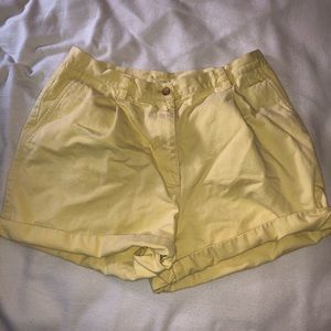 Yellow mom shorts